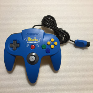 Pikachu Blue Nintendo 64 set with ULTRA HDMI kit - compatible with JP and US games