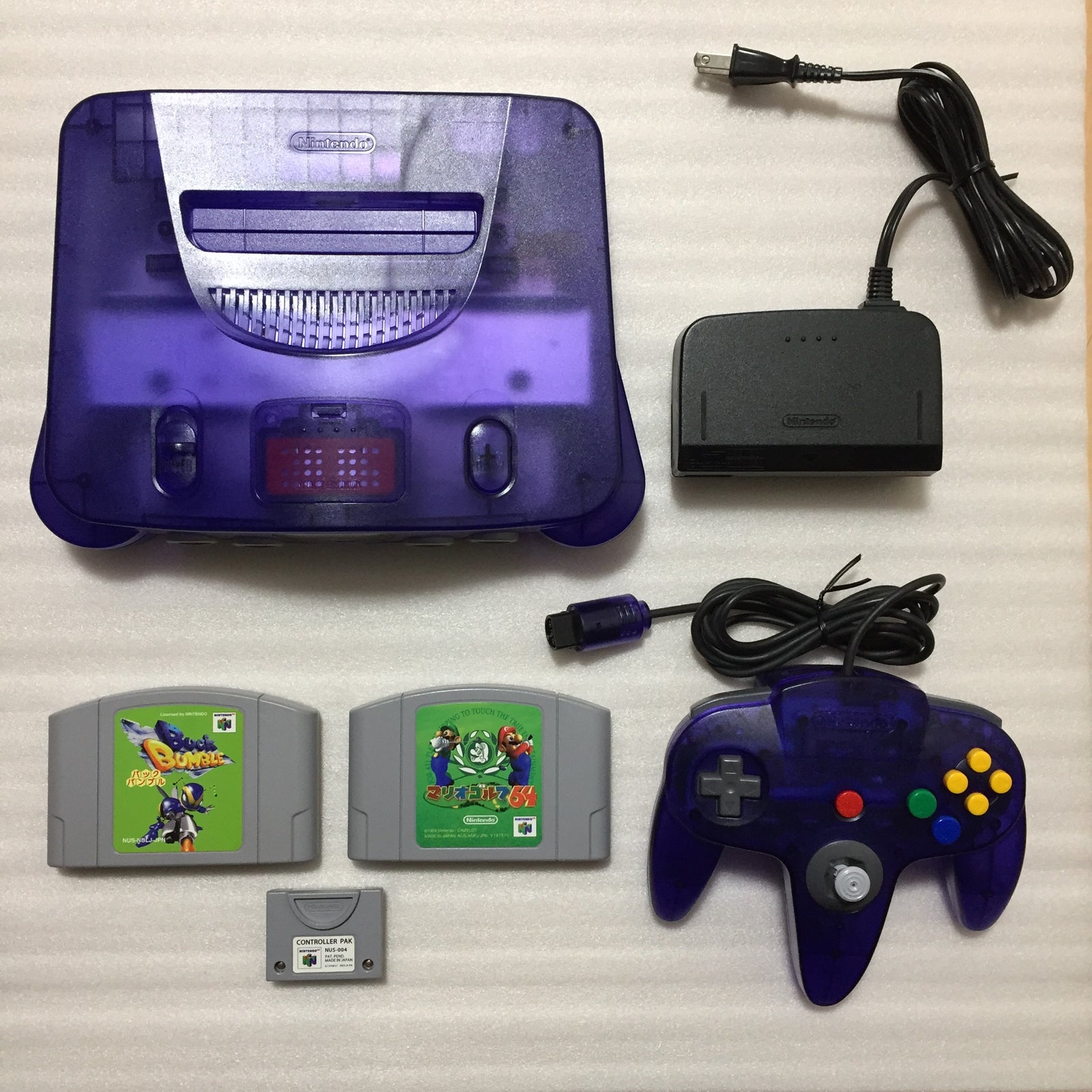 Clear Purple Nintendo 64 set with ULTRA HDMI kit - compatible with JP and US games