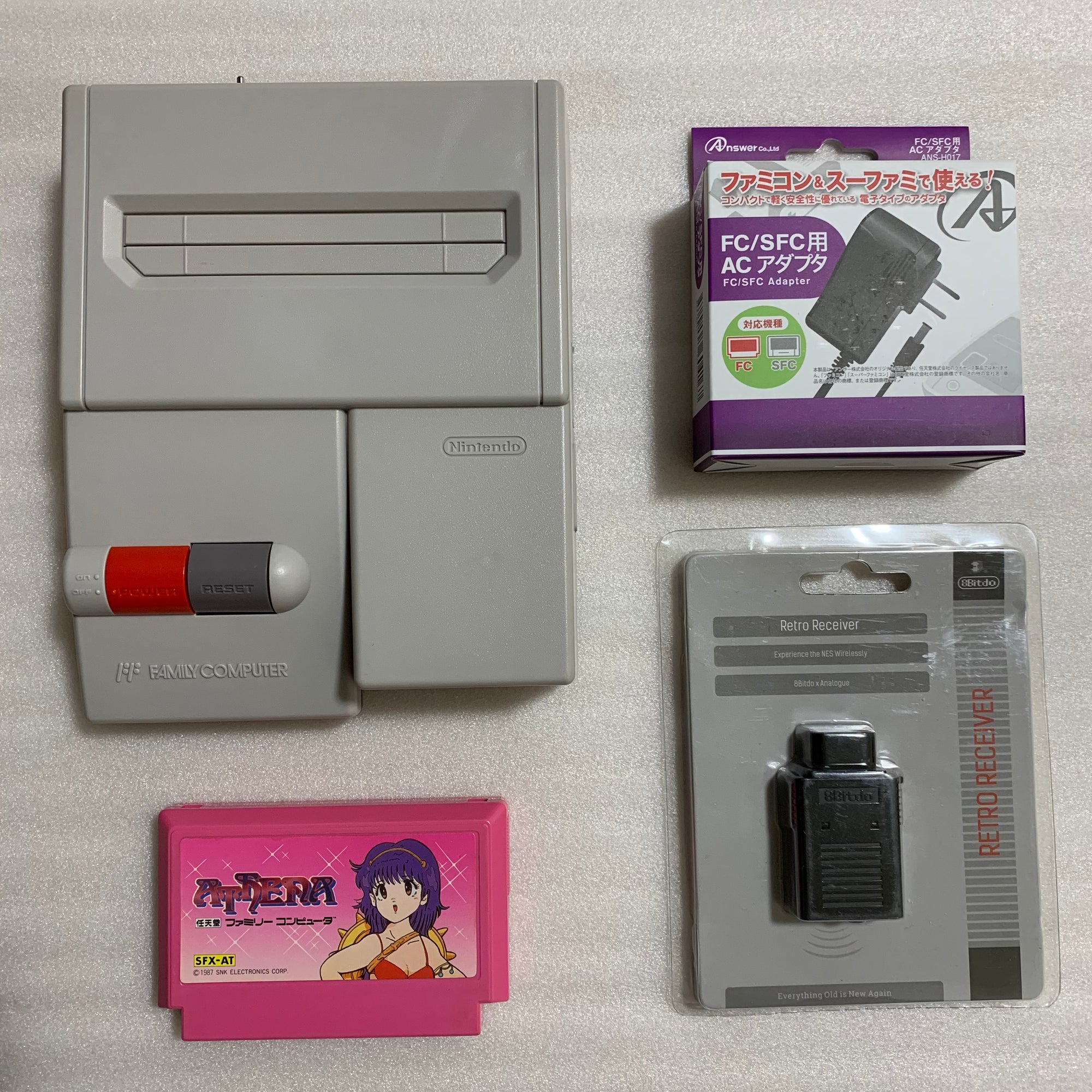 AV Famicom with NESRGB kit + NES adapter - Athena set