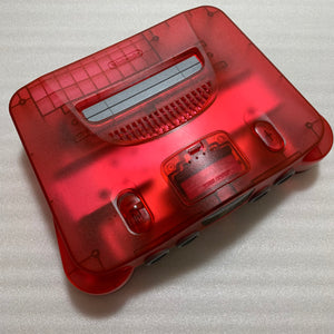 Clear red Nintendo 64 set with ULTRA HDMI kit - compatible with JP and US games