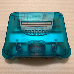 Clear blue Nintendo 64 set with ULTRA HDMI kit - compatible with JP and US games