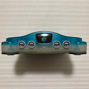 Clear blue Nintendo 64 set with ULTRA HDMI kit - compatible with JP and US games