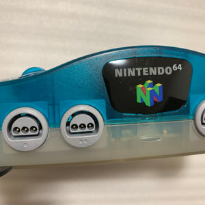 Clear blue Nintendo 64 set with ULTRA HDMI kit - compatible with JP and US games