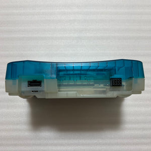 Clear blue Nintendo 64 set with ULTRA HDMI kit - compatible with JP and US games