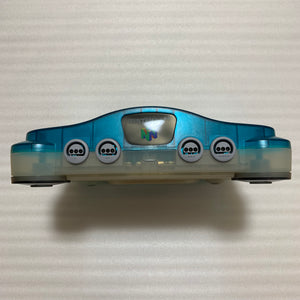 Clear blue Nintendo 64 set with ULTRA HDMI kit - compatible with JP and US games