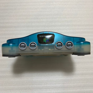 Clear blue Nintendo 64 set with ULTRA HDMI kit - compatible with JP and US games