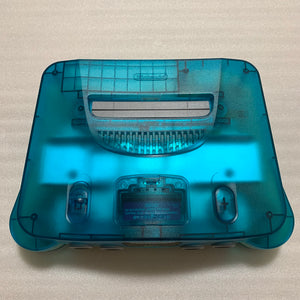 Clear blue Nintendo 64 set with ULTRA HDMI kit - compatible with JP and US games