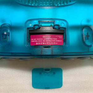 Clear blue Nintendo 64 set with ULTRA HDMI kit - compatible with JP and US games