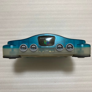 Clear blue Nintendo 64 set with ULTRA HDMI kit - compatible with JP and US games