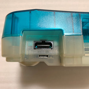 Clear blue Nintendo 64 set with ULTRA HDMI kit - compatible with JP and US games