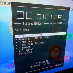 Dreamcast set with DCDigital (DCHDMI) kit - Region Free with Broadband LAN Network Adapter