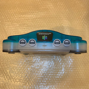 Clear Blue Nintendo 64 set with ULTRA HDMI kit - compatible with JP and US games