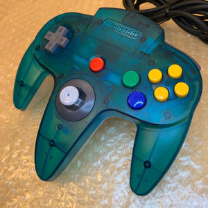 Clear Blue Nintendo 64 set with ULTRA HDMI kit - compatible with JP and US games