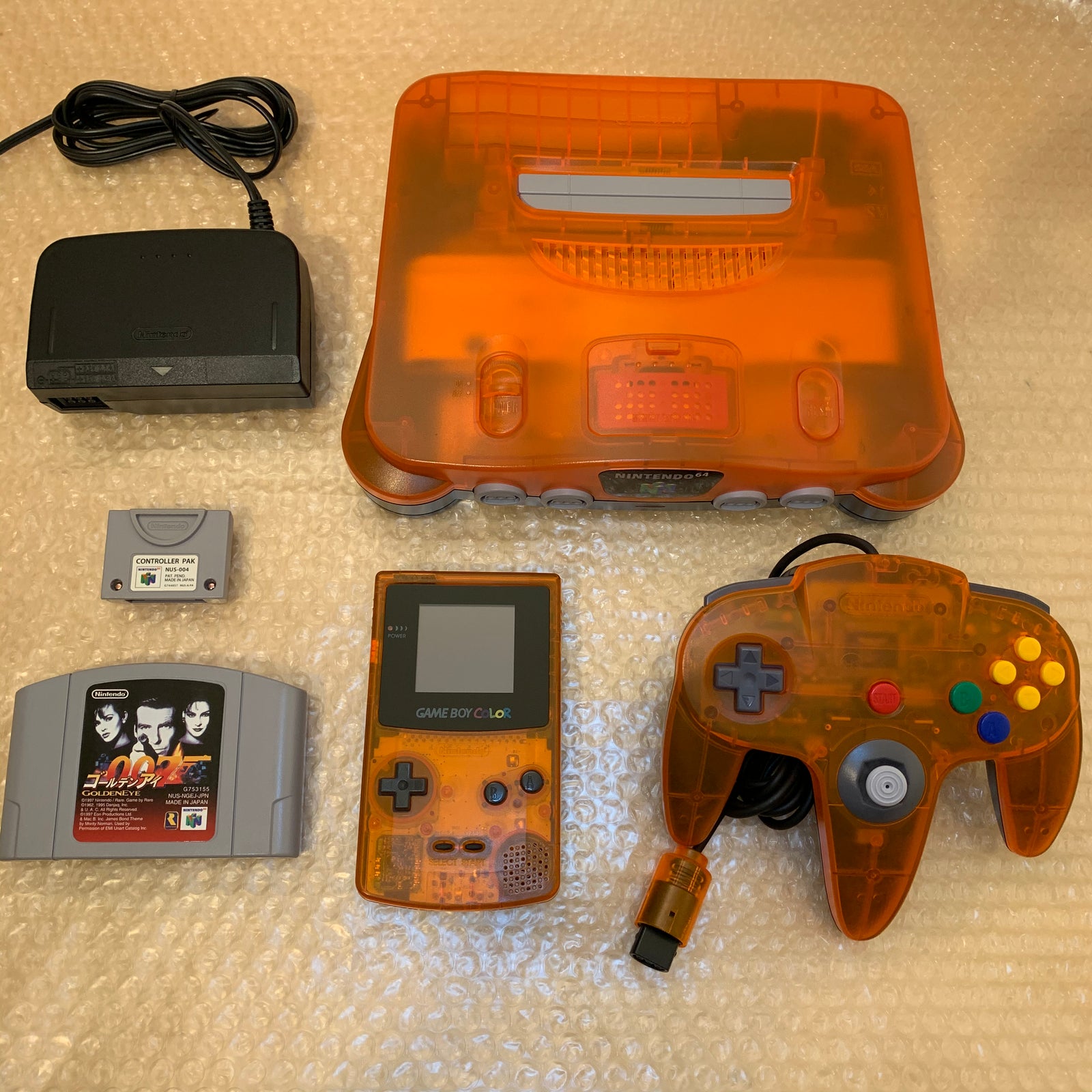 Daiei Hawks Nintendo 64 set with ULTRA HDMI kit - compatible with JP and US games - with matching Game Boy Color