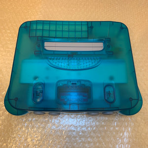 Clear Blue Nintendo 64 set with ULTRA HDMI kit - compatible with JP and US games