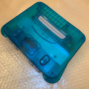 Clear Blue Nintendo 64 set with ULTRA HDMI kit - compatible with JP and US games