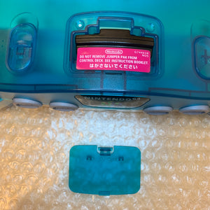 Clear Blue Nintendo 64 set with ULTRA HDMI kit - compatible with JP and US games