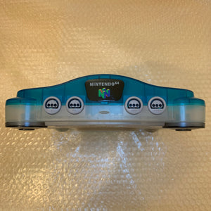 Clear Blue Nintendo 64 set with ULTRA HDMI kit - compatible with JP and US games
