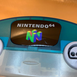 Clear Blue Nintendo 64 set with ULTRA HDMI kit - compatible with JP and US games