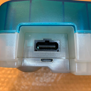 Clear Blue Nintendo 64 set with ULTRA HDMI kit - compatible with JP and US games