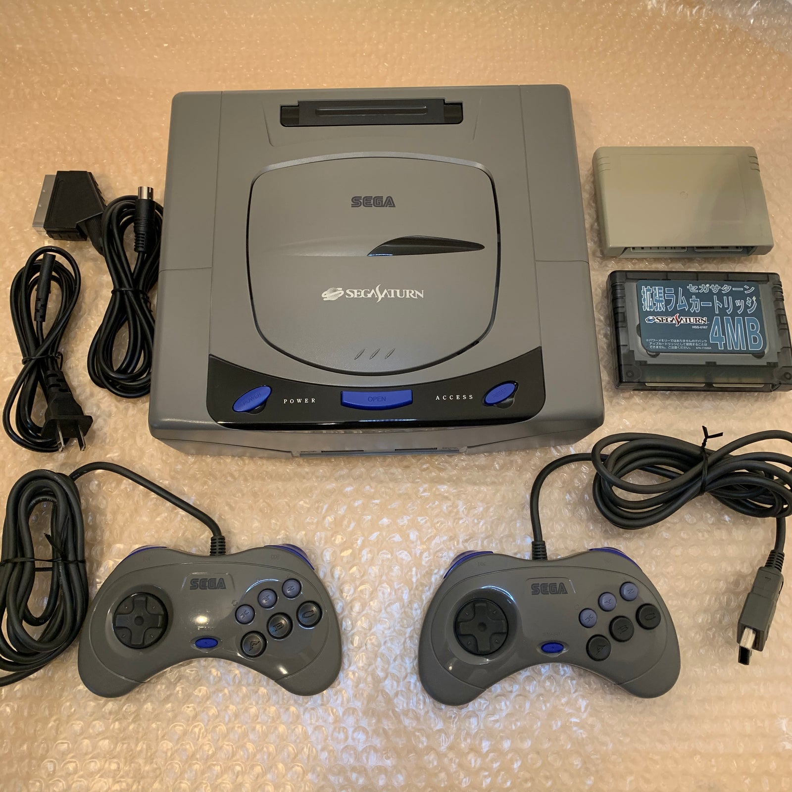 Sega Saturn set with Fenrir ODE kit - FRAM memory with RGB cable