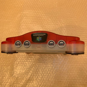 Clear Red Nintendo 64 set with ULTRA HDMI kit - compatible with JP and US games
