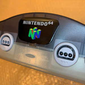 Jusco Clear Grey Nintendo 64 set with ULTRA HDMI kit - compatible with JP and US games