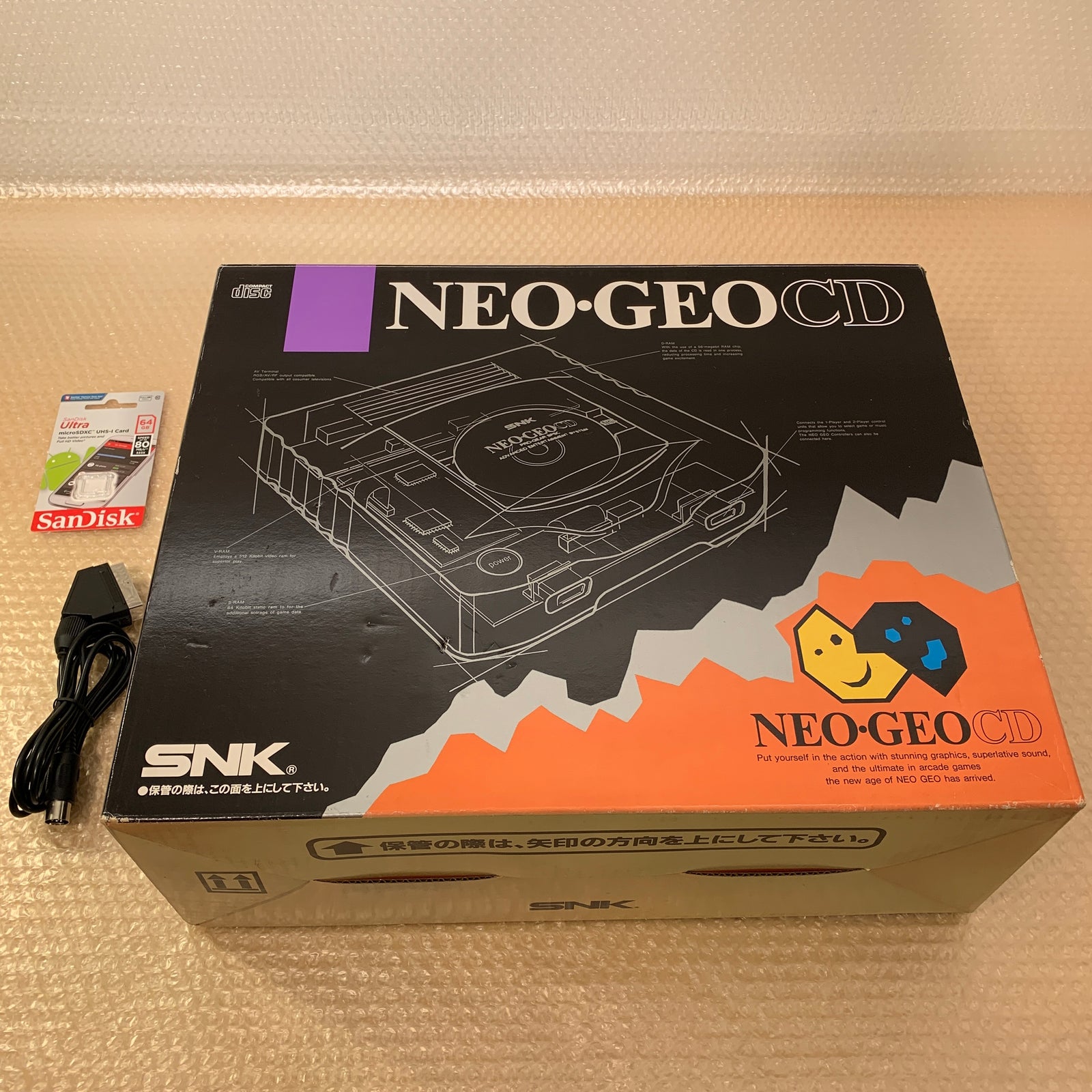 Boxed NeoGeo CD System with SD Loader + FRAM Memory