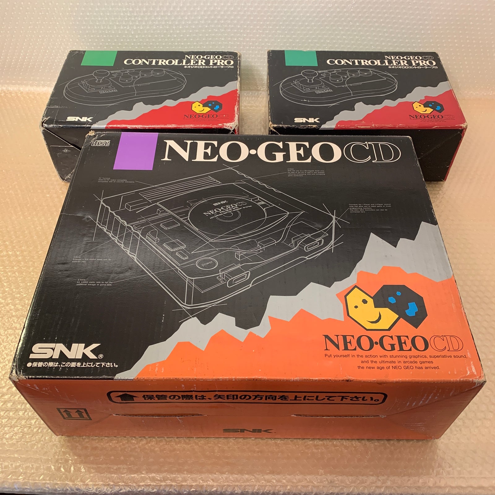 Boxed NeoGeo CD System with SD Loader and Pro Controllers