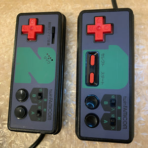 SHARP Twin Famicom set (AN-505-BK) with NESRGB kit and NES converter