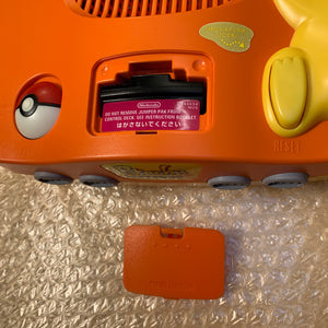 Pikachu Orange Nintendo 64 set with ULTRA HDMI (HW2 with RGB) kit - compatible with JP and US games