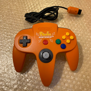 Pikachu Orange Nintendo 64 set with ULTRA HDMI (HW2 with RGB) kit - compatible with JP and US games