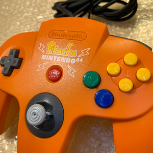 Pikachu Orange Nintendo 64 set with ULTRA HDMI (HW2 with RGB) kit - compatible with JP and US games