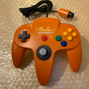 Pikachu Orange Nintendo 64 set with ULTRA HDMI (HW2 with RGB) kit - compatible with JP and US games