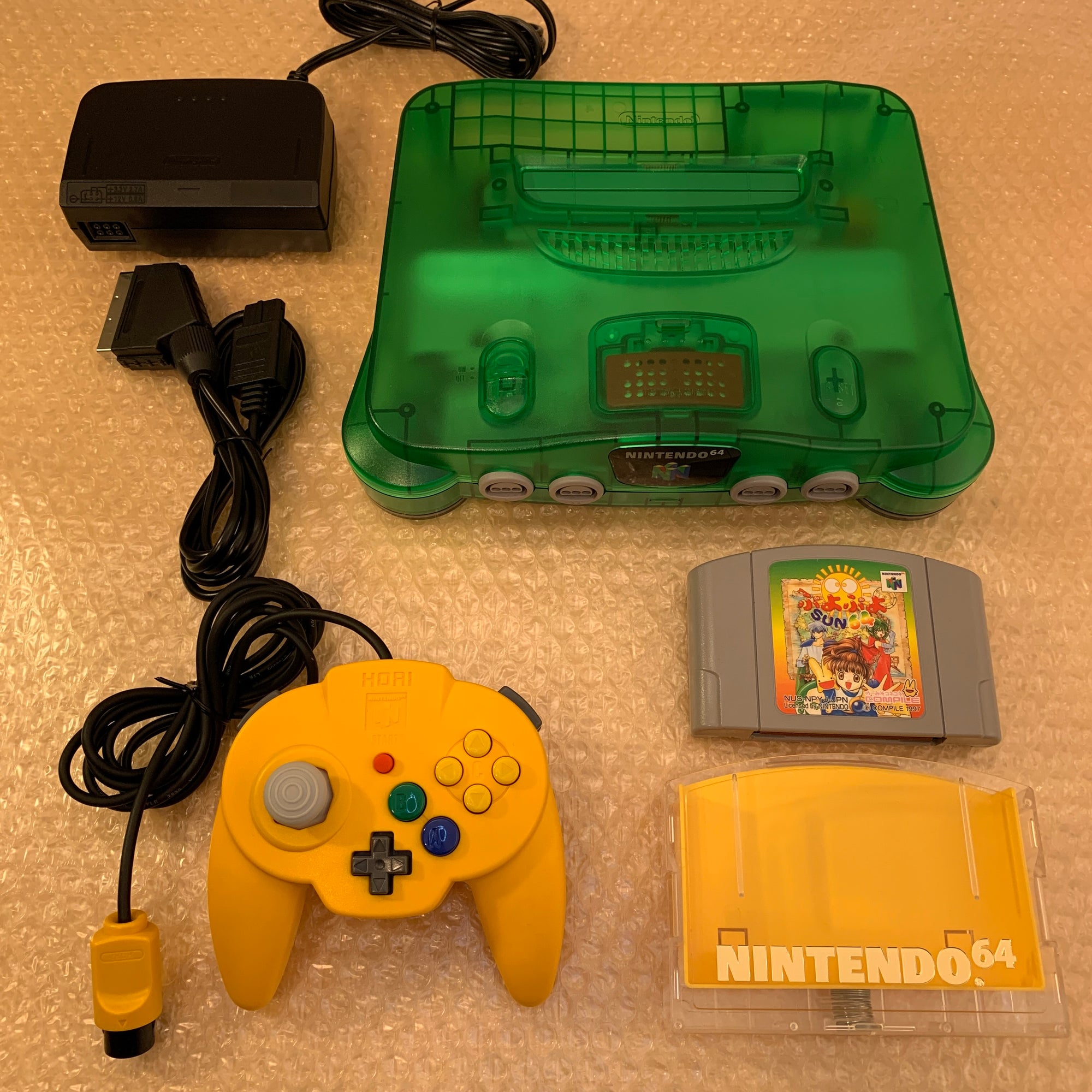 Jungle Green Nintendo 64 set with ULTRA HDMI (HW2 with RGB) kit - compatible with JP and US games