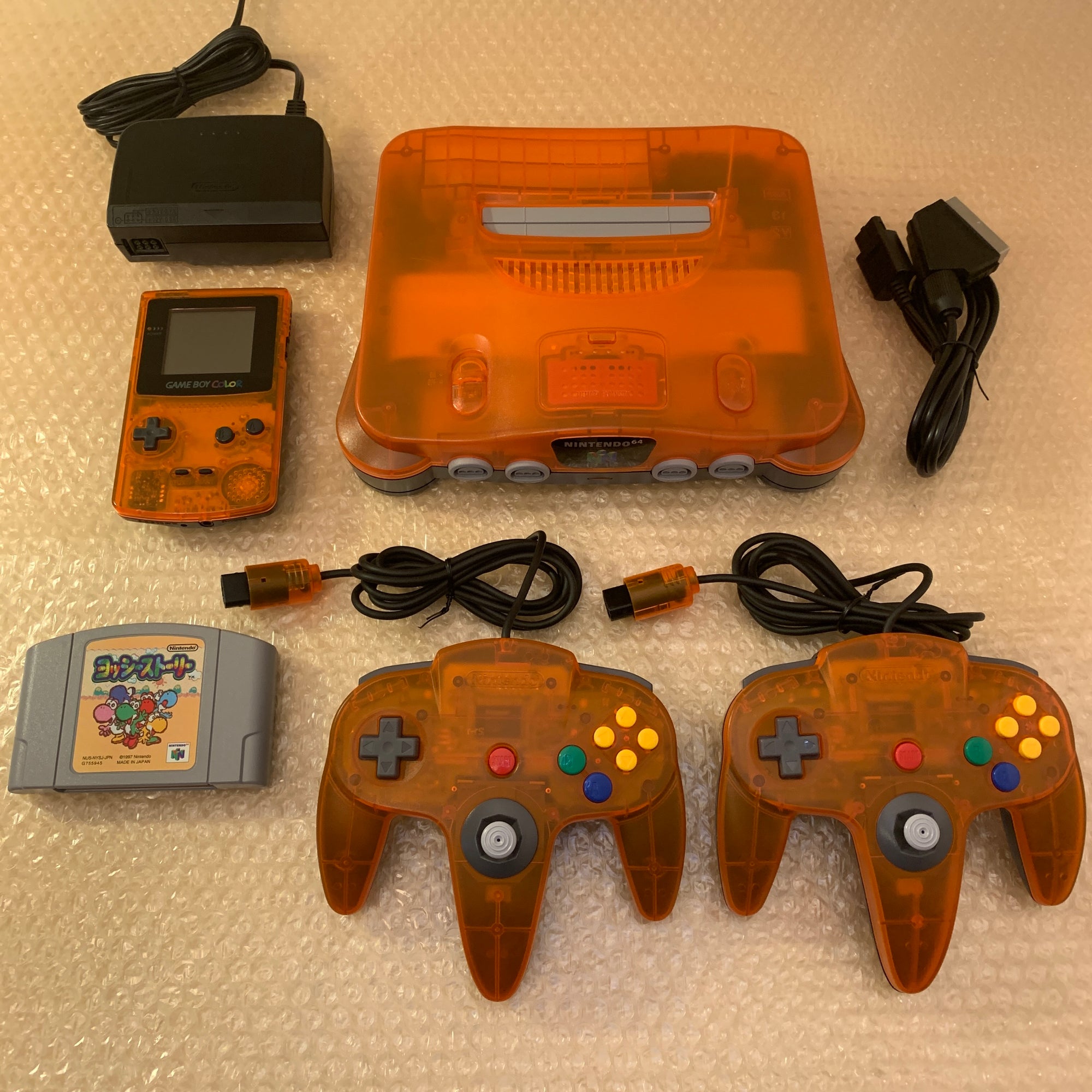 Daiei Hawks Nintendo 64 set with ULTRA HDMI (HW2 with RGB) kit - compatible with JP and US games  - With matching Game Boy Color