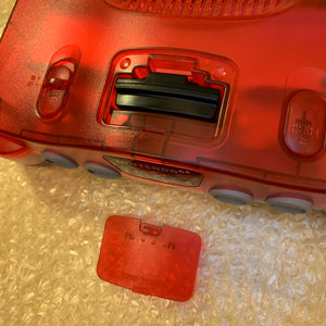 Clear Red Nintendo 64 set with ULTRA HDMI (HW2 with RGB) kit - compatible with JP and US games