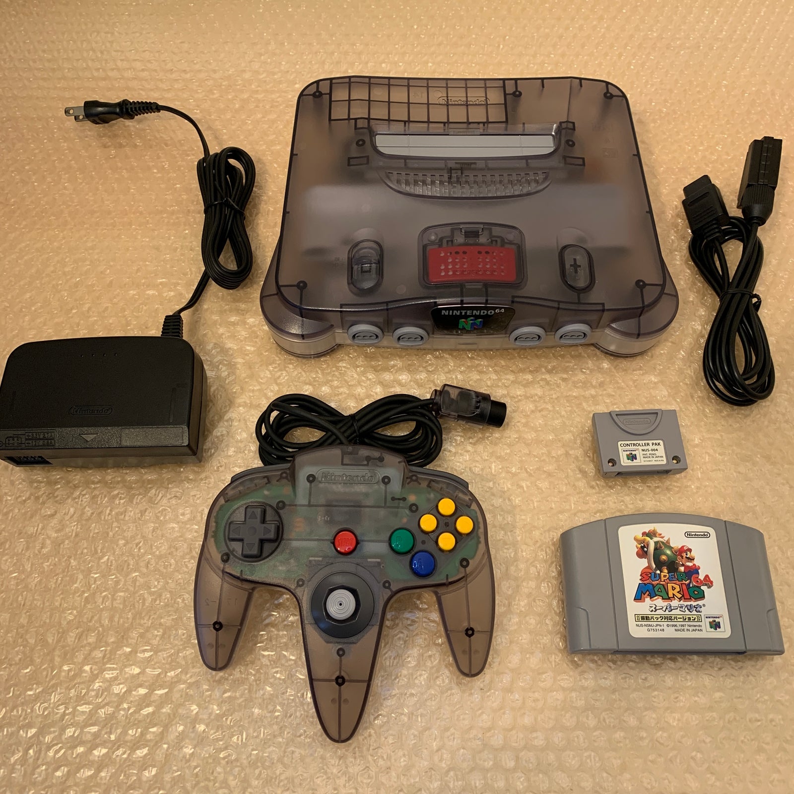 Jusco Clear Grey Nintendo 64 set with ULTRA HDMI (HW2 with RGB) kit - compatible with JP and US games
