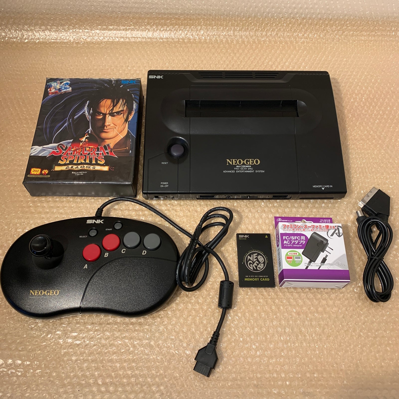 NeoGeo AES System set - Universe bios / RGB fix / FRAM Memory Card