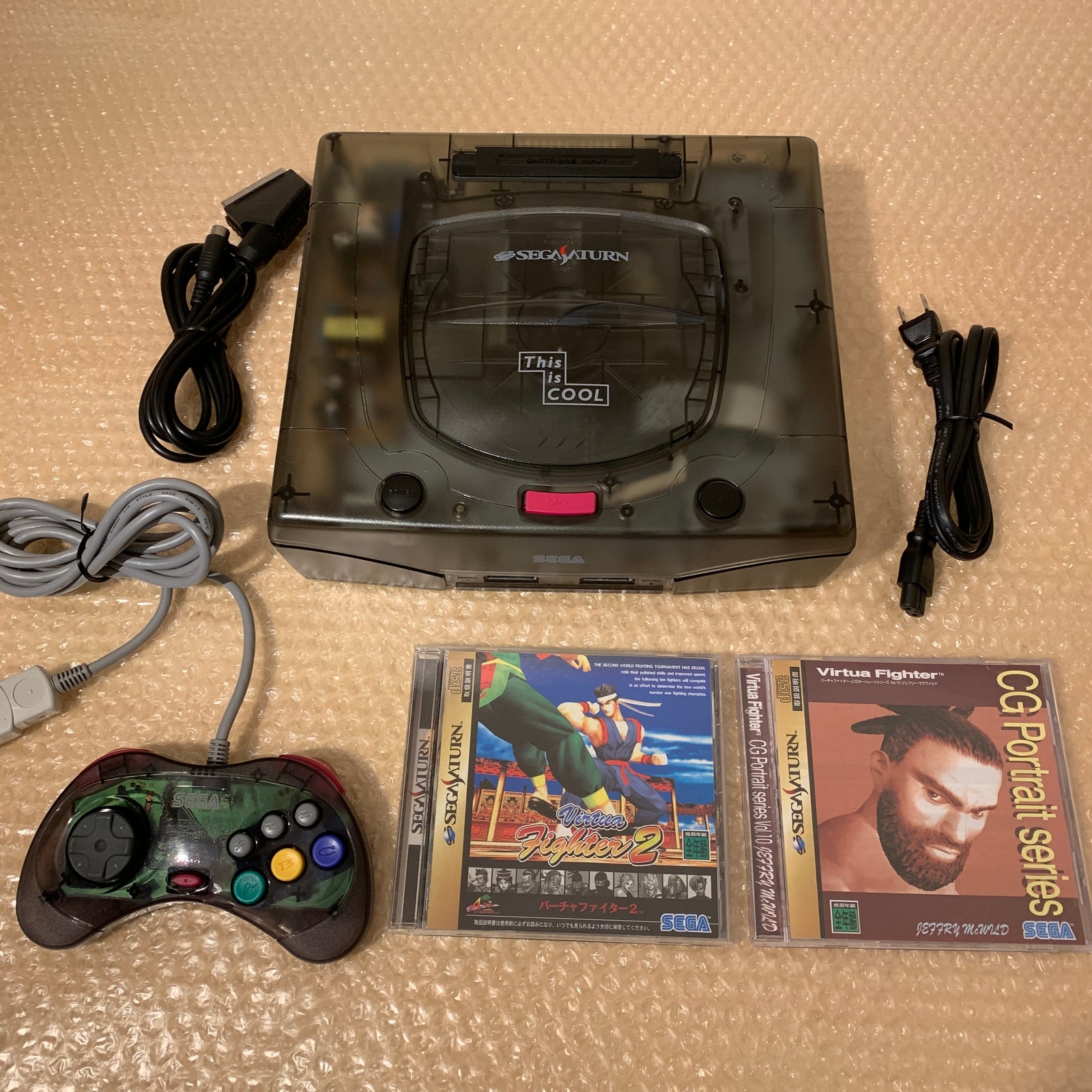 Skeleton Sega Saturn set - Region Free + FRAM Memory