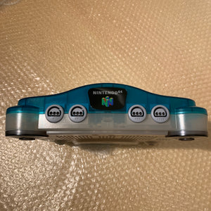 Clear blue Nintendo 64 set with N64Digital kit - compatible with JP and US games