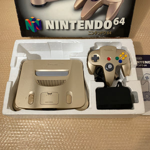 Boxed Gold Nintendo 64 set with N64Digital kit - compatible with JP and US games