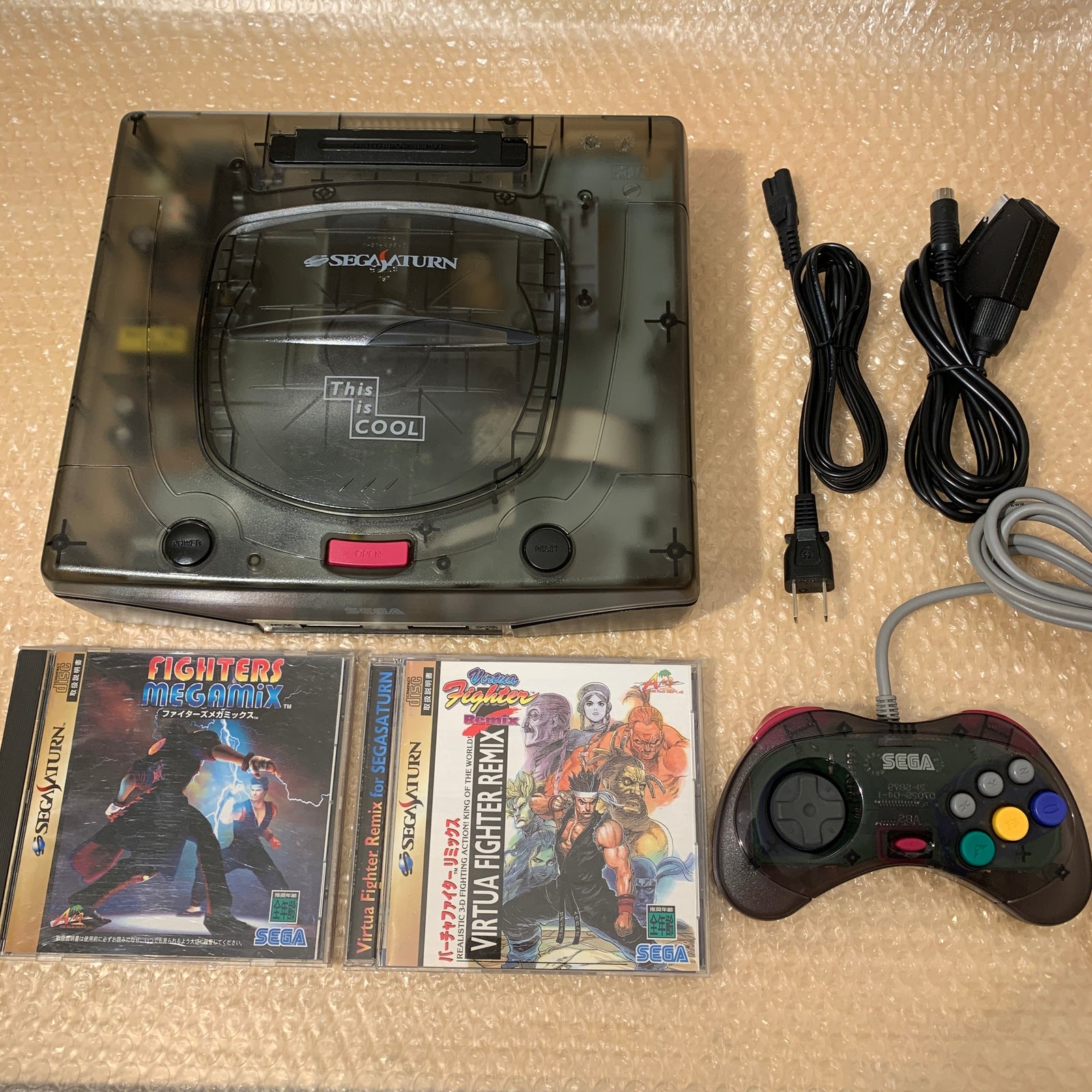 Skeleton Sega Saturn set - Region Free + FRAM Memory