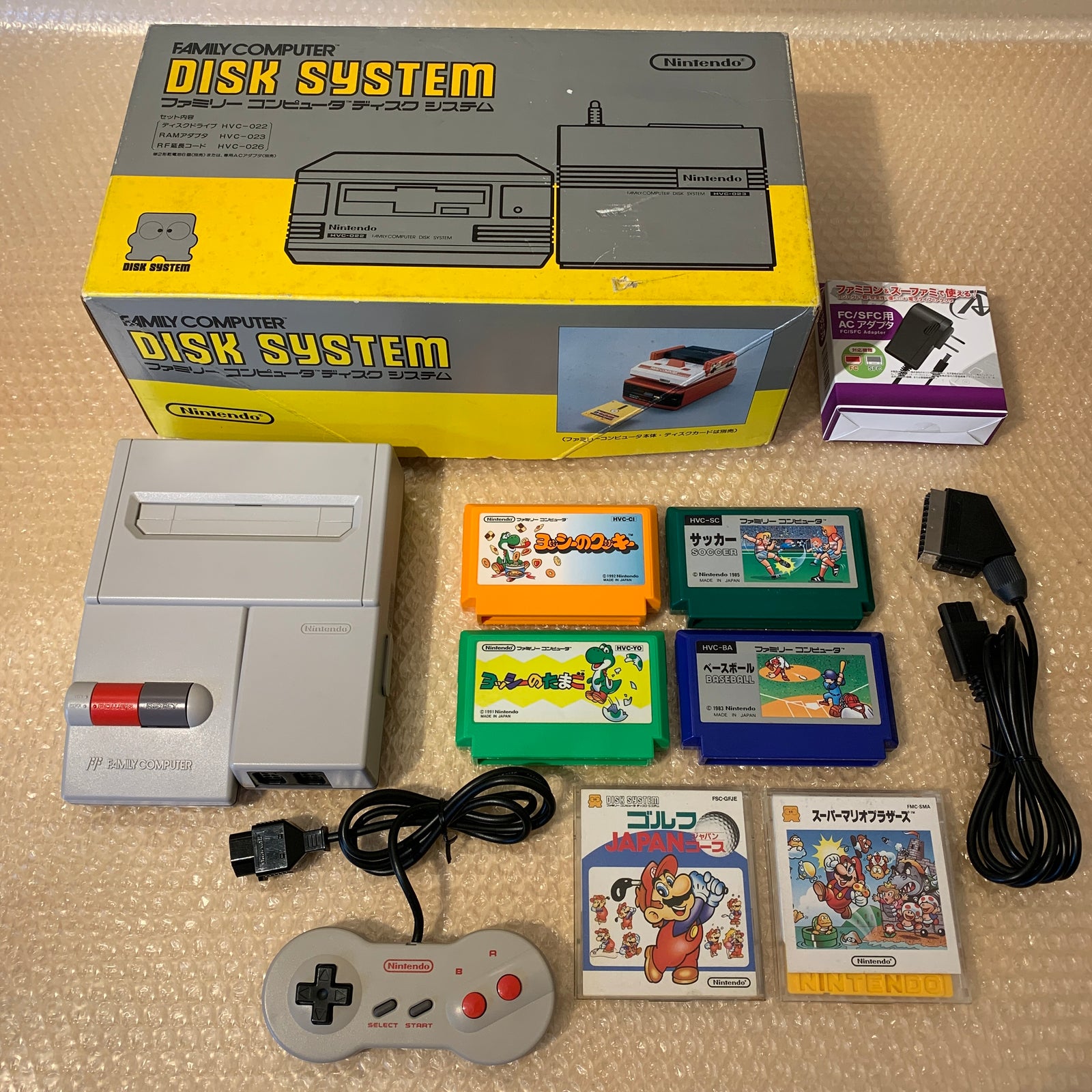 NESRGB AV Famicom with disk system and NES adapter