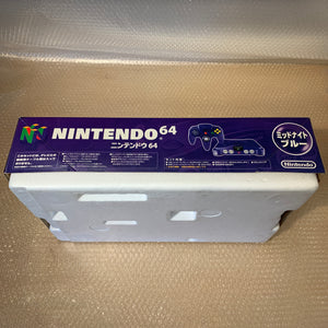 Boxed Midnight Blue Nintendo 64 set with N64Digital kit - compatible with JP and US games