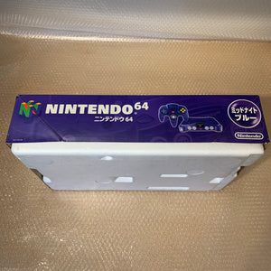 Boxed Midnight Blue Nintendo 64 set with N64Digital kit - compatible with JP and US games
