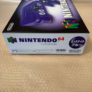 Boxed Midnight Blue Nintendo 64 set with N64Digital kit - compatible with JP and US games