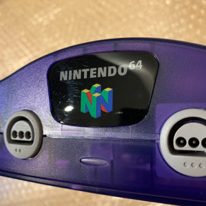 Boxed Midnight Blue Nintendo 64 set with N64Digital kit - compatible with JP and US games