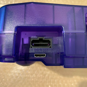 Boxed Midnight Blue Nintendo 64 set with N64Digital kit - compatible with JP and US games
