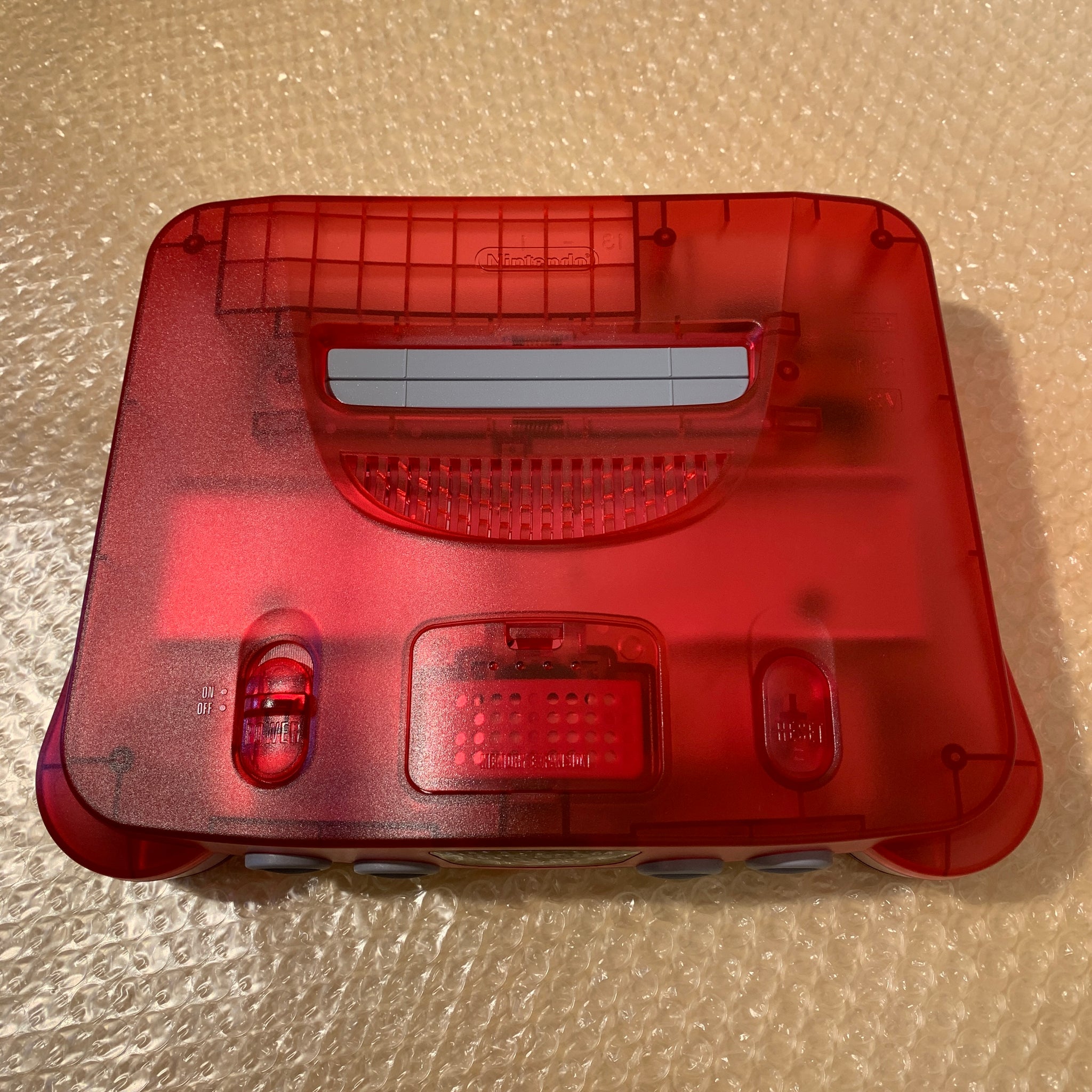 Boxed Clear Red Nintendo 64 set with N64Digital kit - compatible with ...